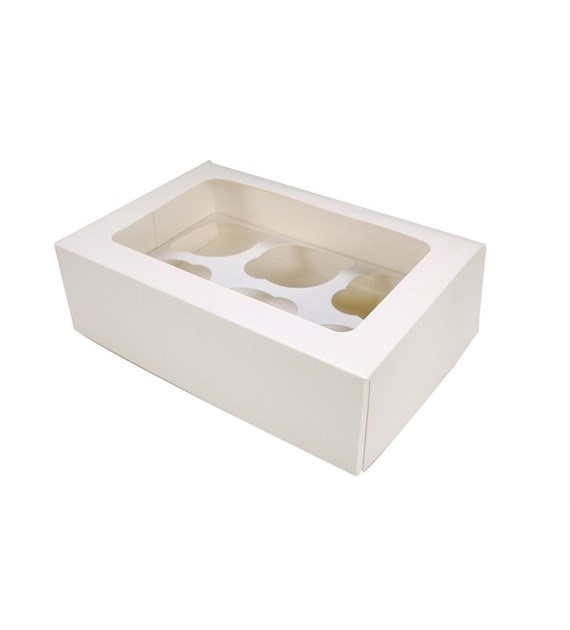 Box-6-Cupcake/Muffin-White-Window (25pcs)