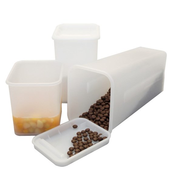 Plastic containers with lid - 2,0 l.