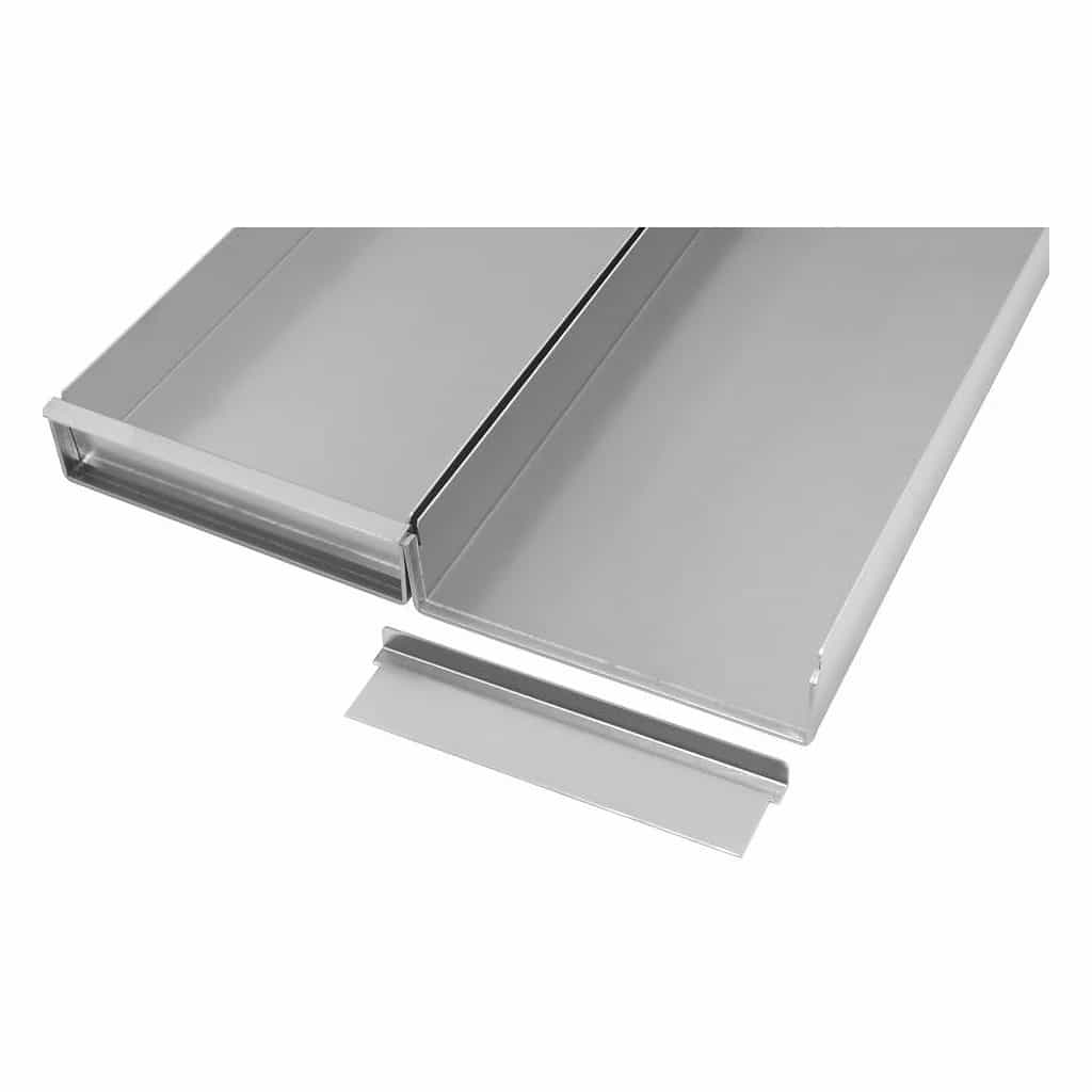 Aluminium Tray 60 × 40 cm H 5 cm Rim with S-Type Closure