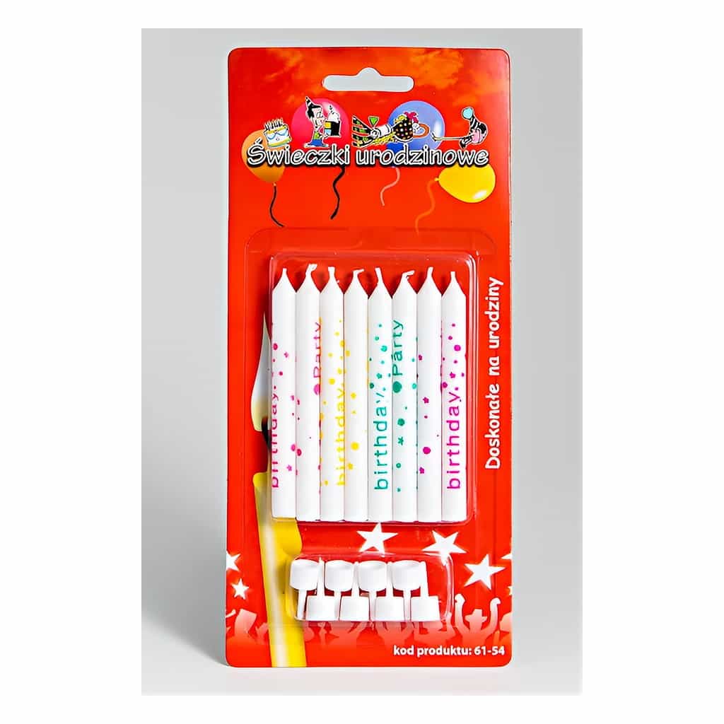 Birthday Candles "Happy Birthday" (8 pc)
