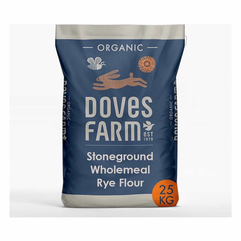 Organic Stoneground Wholemeal Rye Flour 25 kg