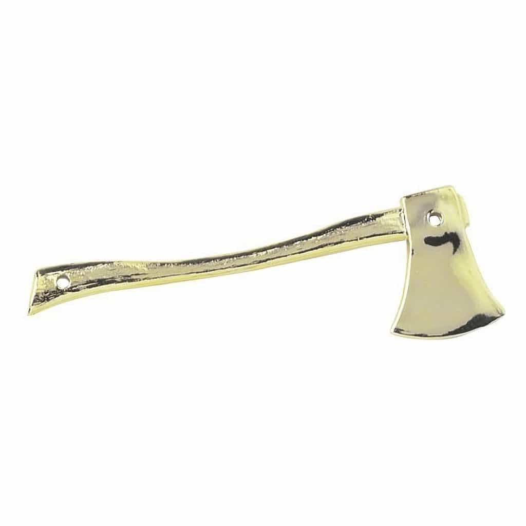 Gold Plastic Axe Cake Pick 76 mm (100 pc)