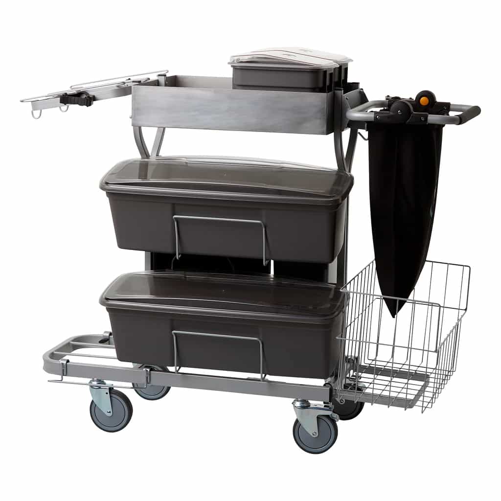 Compact Cleaning Trolley Plus Grey, 60 cm