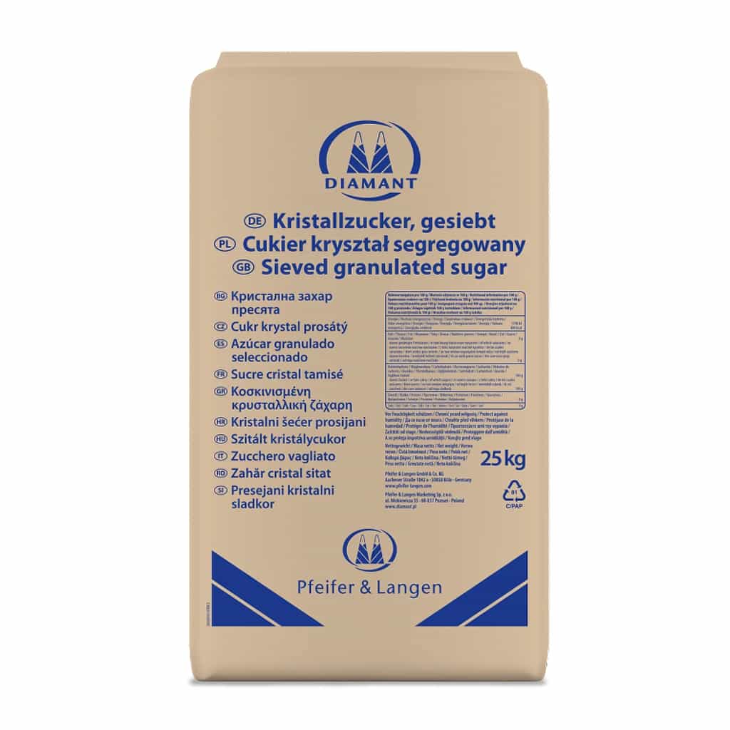 Pfeifer W600 Sieved Granulated Sugar 25 kg
