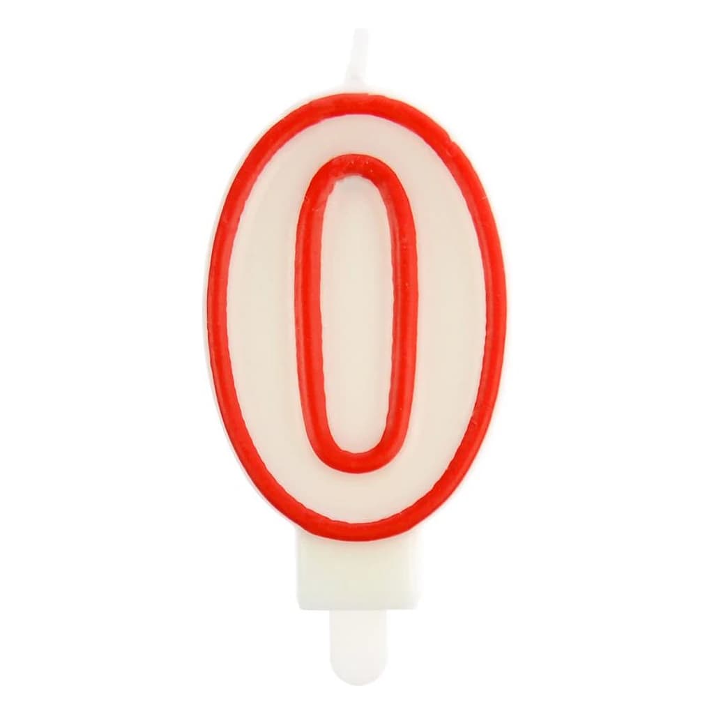 Number Candle – Red & White