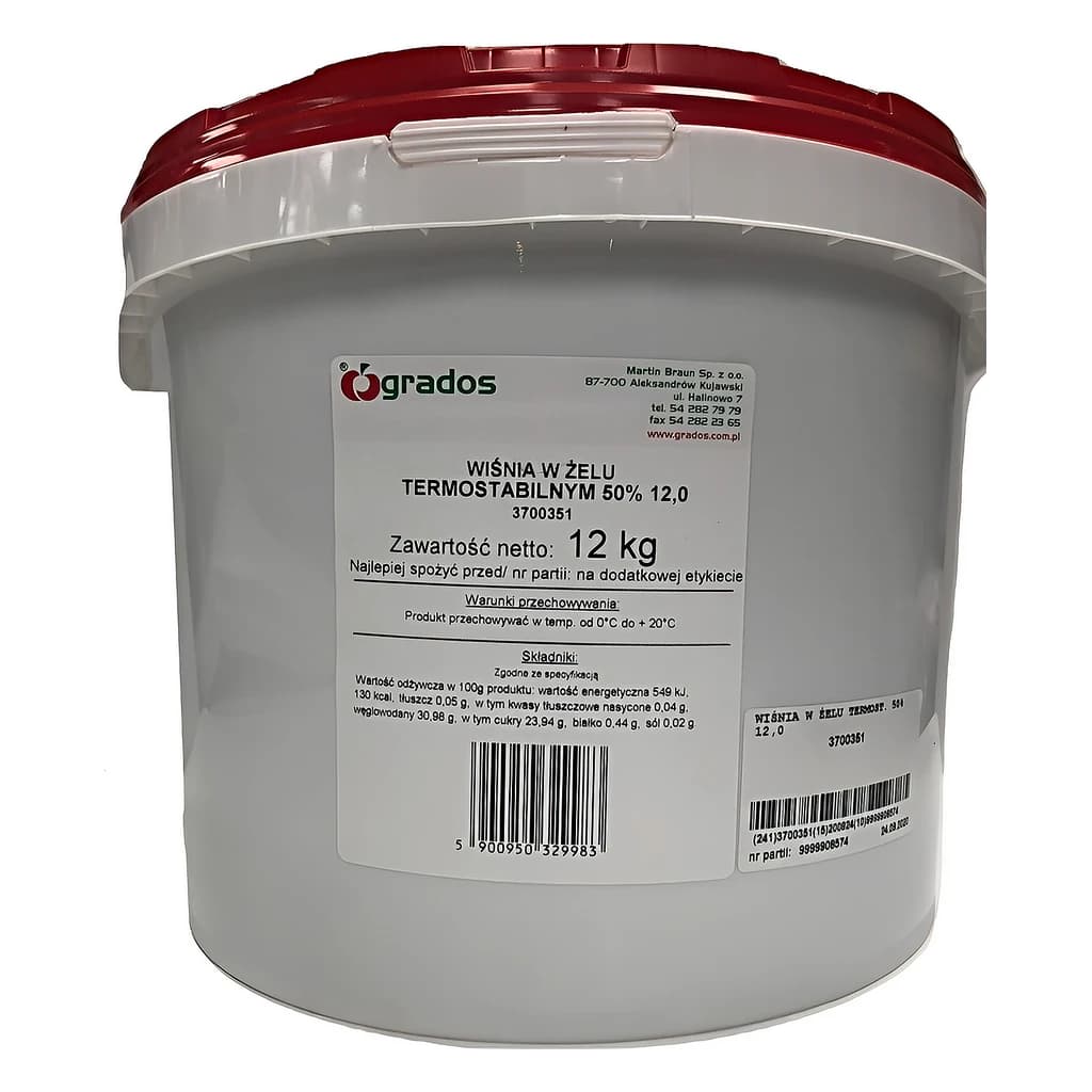Cherry in Thermostable Gel 12 kg