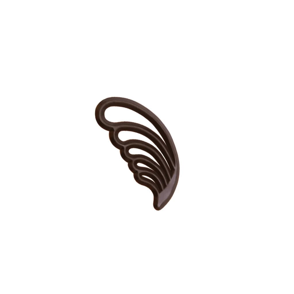Chocolate Filigree Feather 54 mm