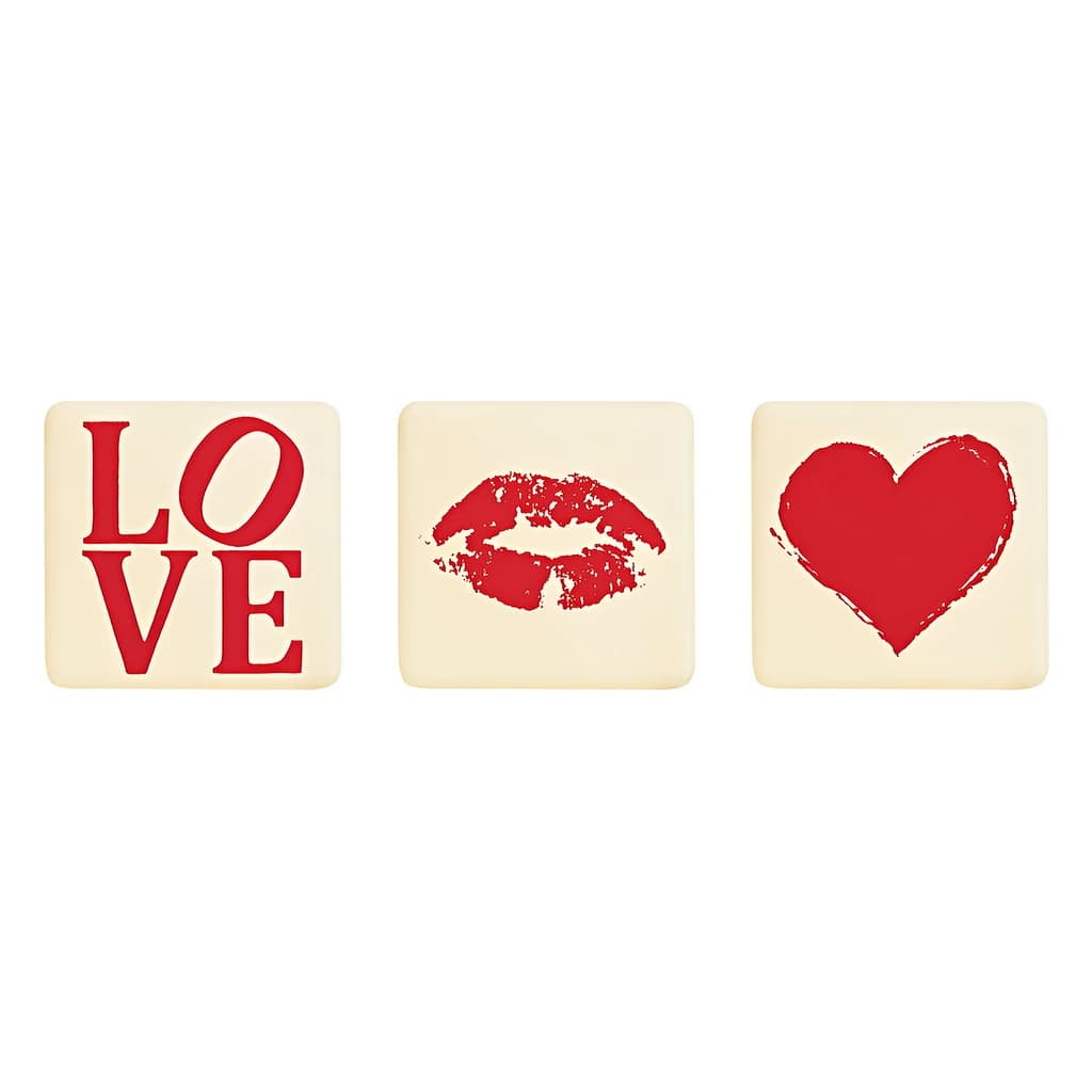 Chocolate Decorations 'You & Me' Love Set, 35 × 35 mm (210 pc)
