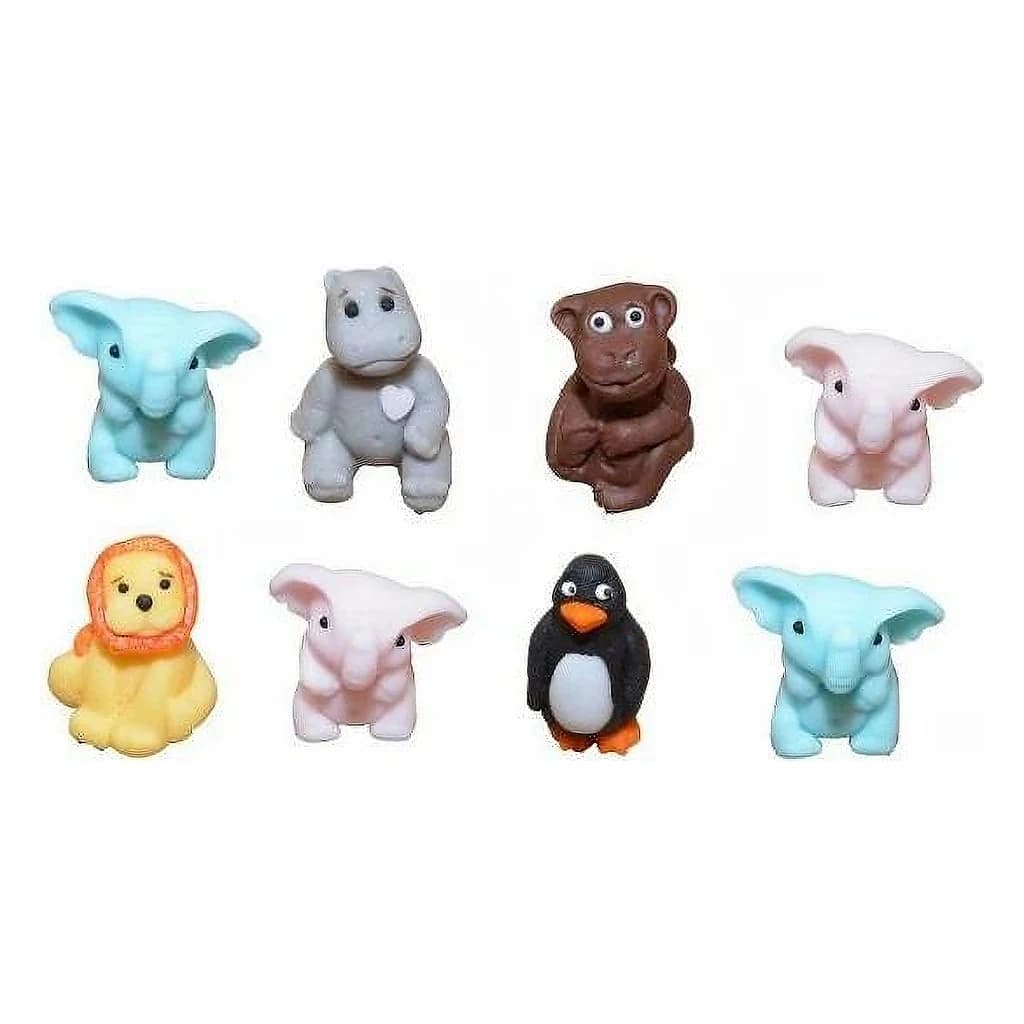 Zoo Animals Sugar Figurines Set (12 pc)