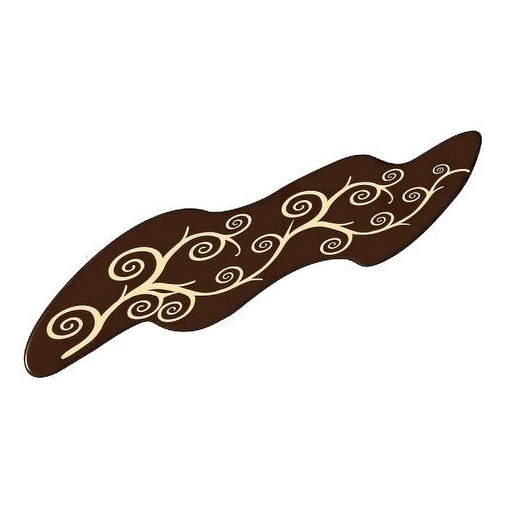 Dark Chocolate Vintage Plaque Decoration 70 mm (90 pc)