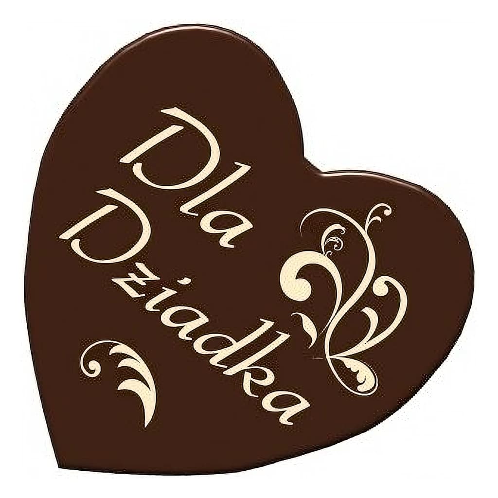 Dark Chocolate Heart Decoration 40 mm (90 pc)