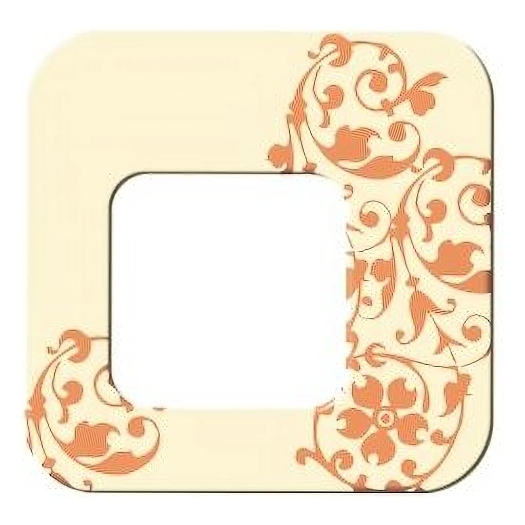 Chocolate Square Plaque 40 mm – Baroque Transfer (75 pc)