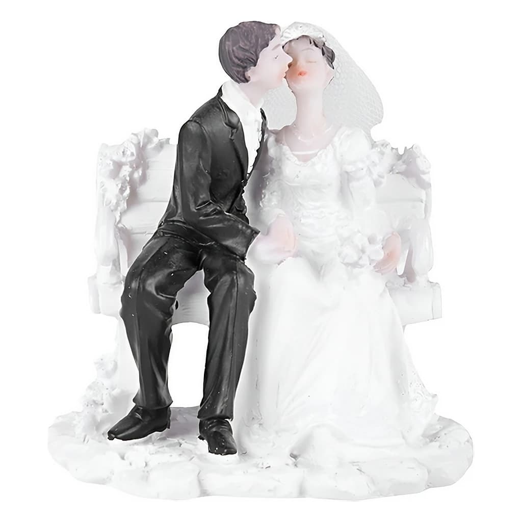 Figurine Newly-Weds on a Bench 11 cm
