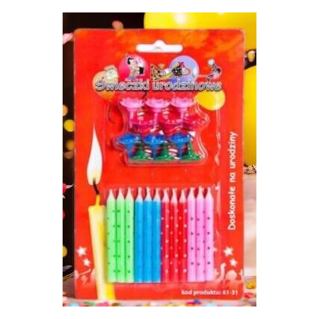 Birthday Candles with Polka Dots