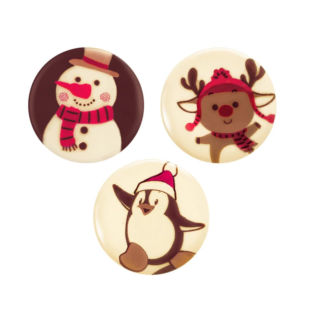 Chocolate Christmas Trio Discs 30 mm (189 pc)