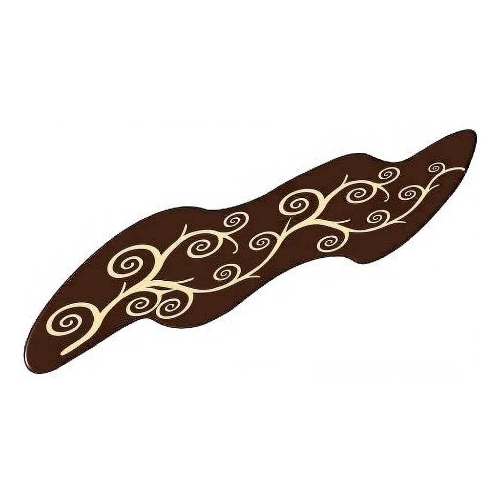 PAN Dark Chocolate Vintage Arabesque Decoration 70 mm (270 pc)
