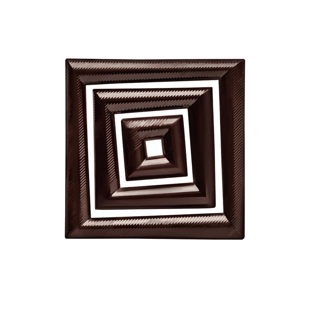 Dark Chocolate Square Decorations – Mixed Sizes (180 pc)