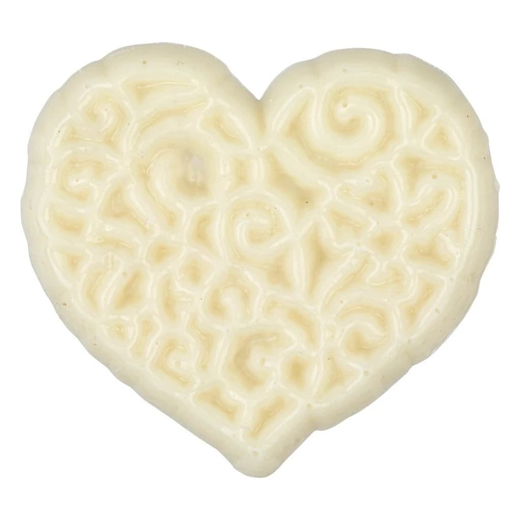 White Chocolate Heart Decoration, 40 × 38 mm (144 pc)