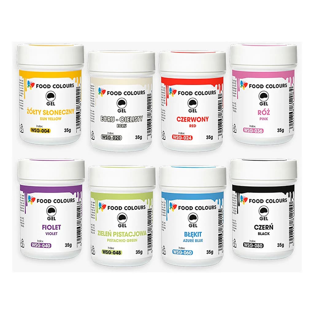 Food Colour — Gel Set, 8 × 35 g