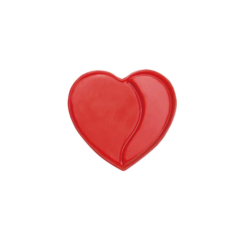 Chocolate Heart Duo Decoration 34 mm, Red (240 pc)