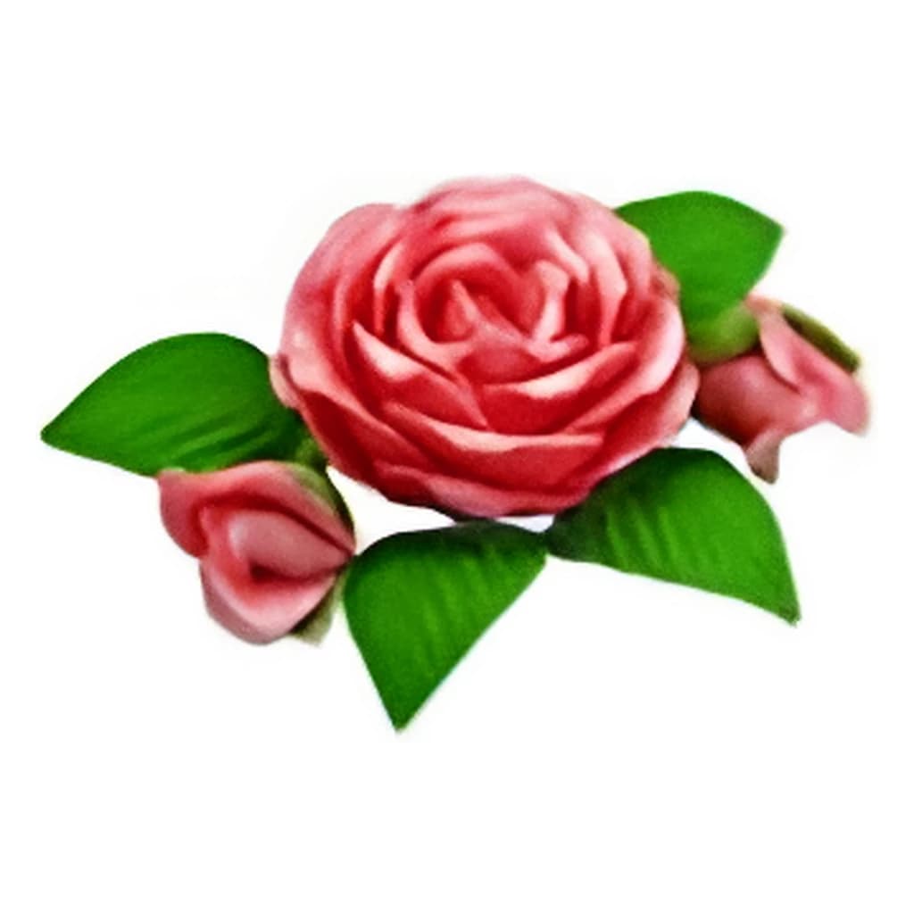 Sugar Rose Set with Buds & Leaves