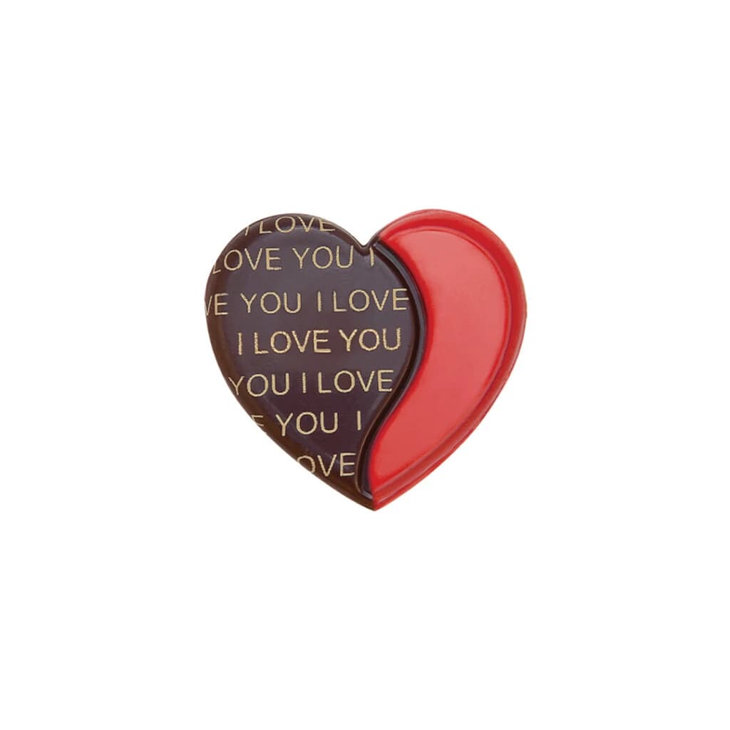 Chocolate Heart 'I Love You' Decoration 34 mm (240 pc)