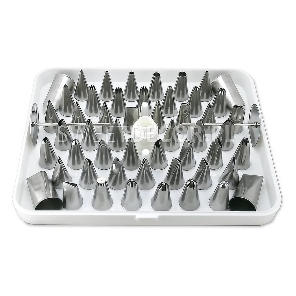 Stainless Steel Piping Tips Set (52+3 pcs)