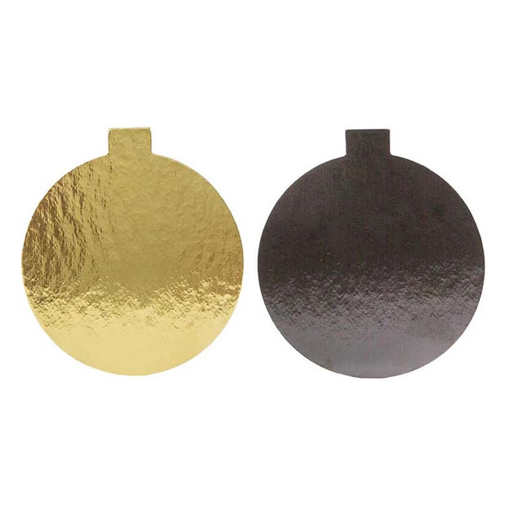 Gold/Black Dessert Base with Handle 100 mm (200 pcs)