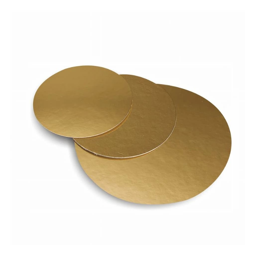 Round Cardboard Board Gold 24 cm (100 pc)