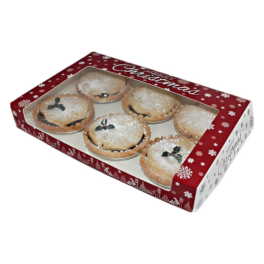 Xmas Deep Mince Pie Window Box 248 × 166 × 38 mm – 200 pc