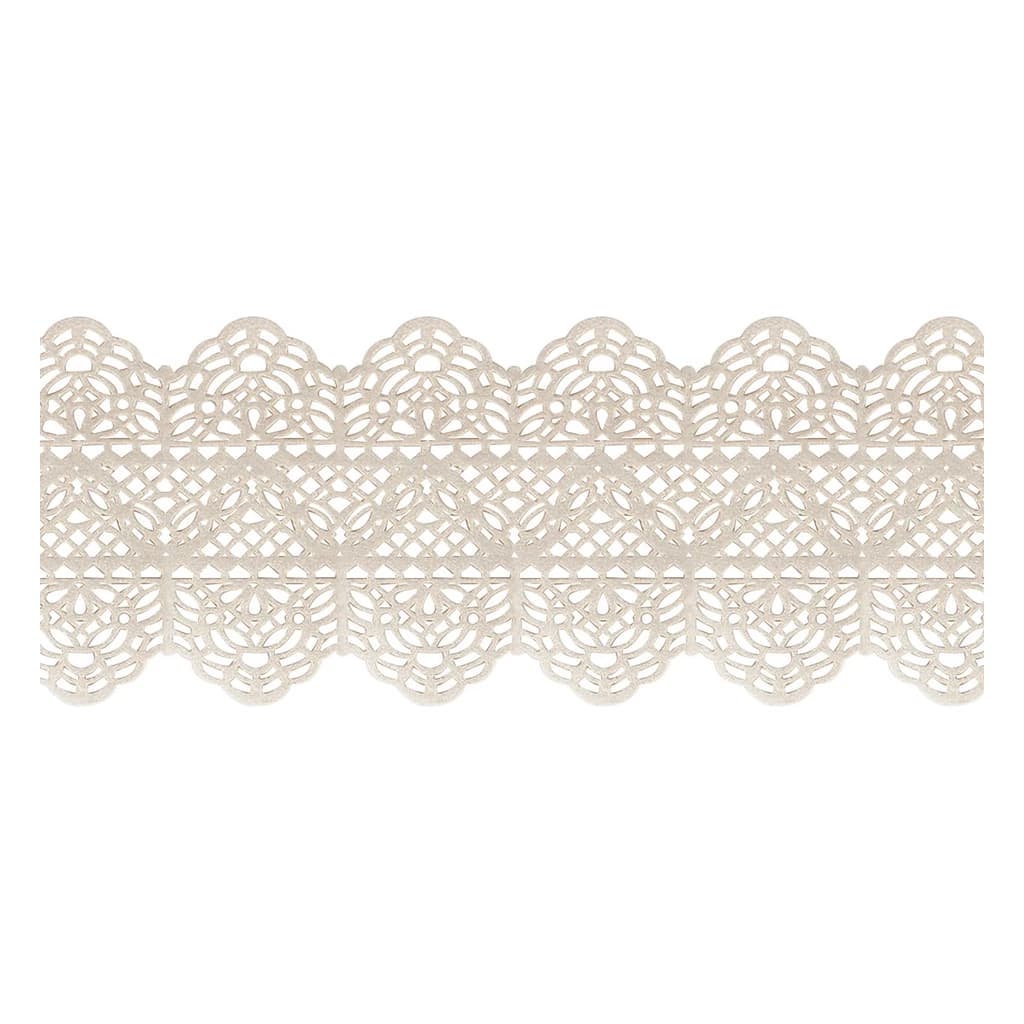 Edible Cake Lace – Vintage Pearl, 385 × 75 mm