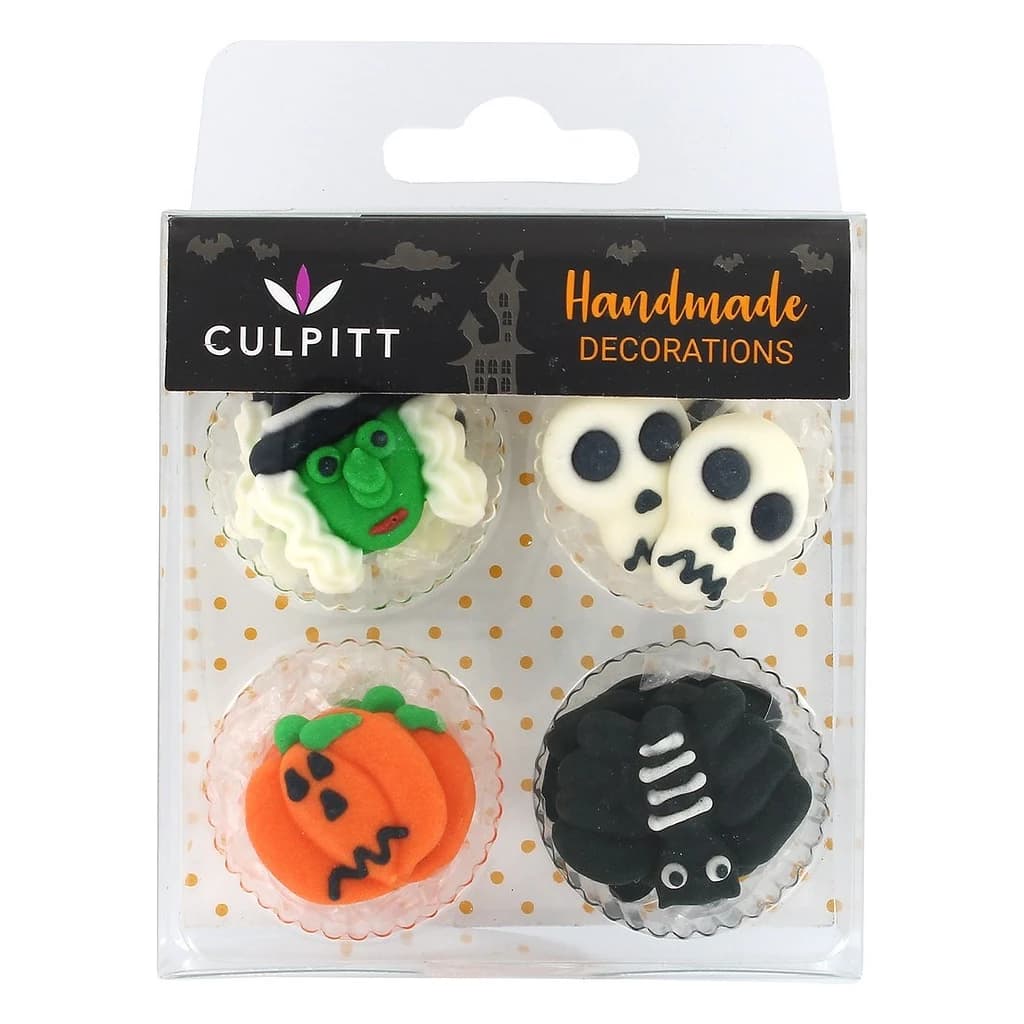Culpitt Halloween Sugar Piping Decorations (Pack of 12)
