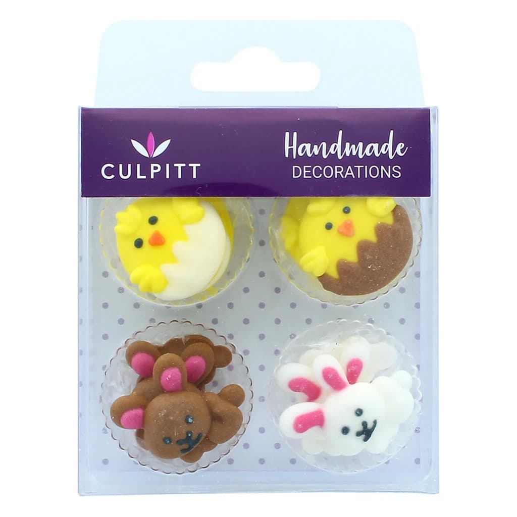 Culpitt Easter Bunny & Chick Sugar Decorations (12 pc)