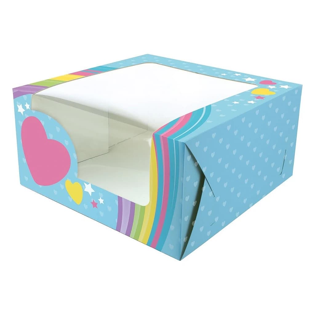Rainbow Cake Box 10 × 5 inch – Pack of 20