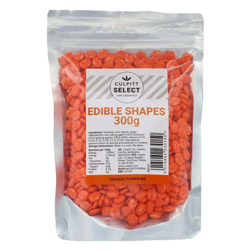 Culpitt Edible Orange Pumpkin Shapes (300 g)