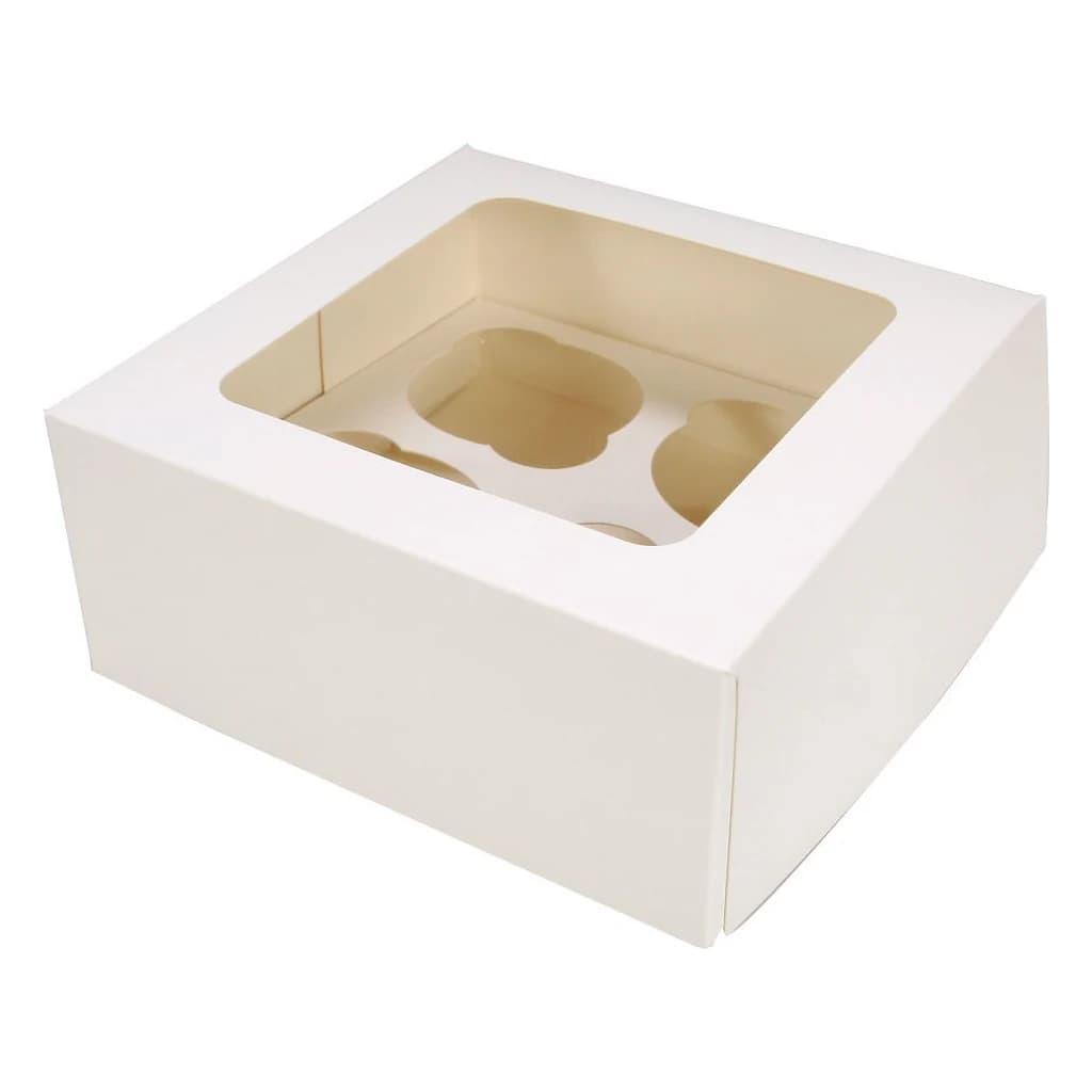 Cupcake/Muffin Box White, Window (Culpitt) 25 pc