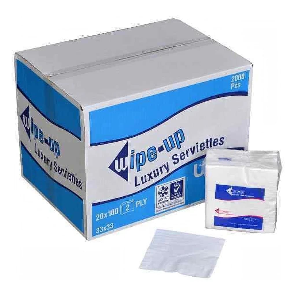 White Serviettes 2-Ply 33 × 33 cm 2000 pc