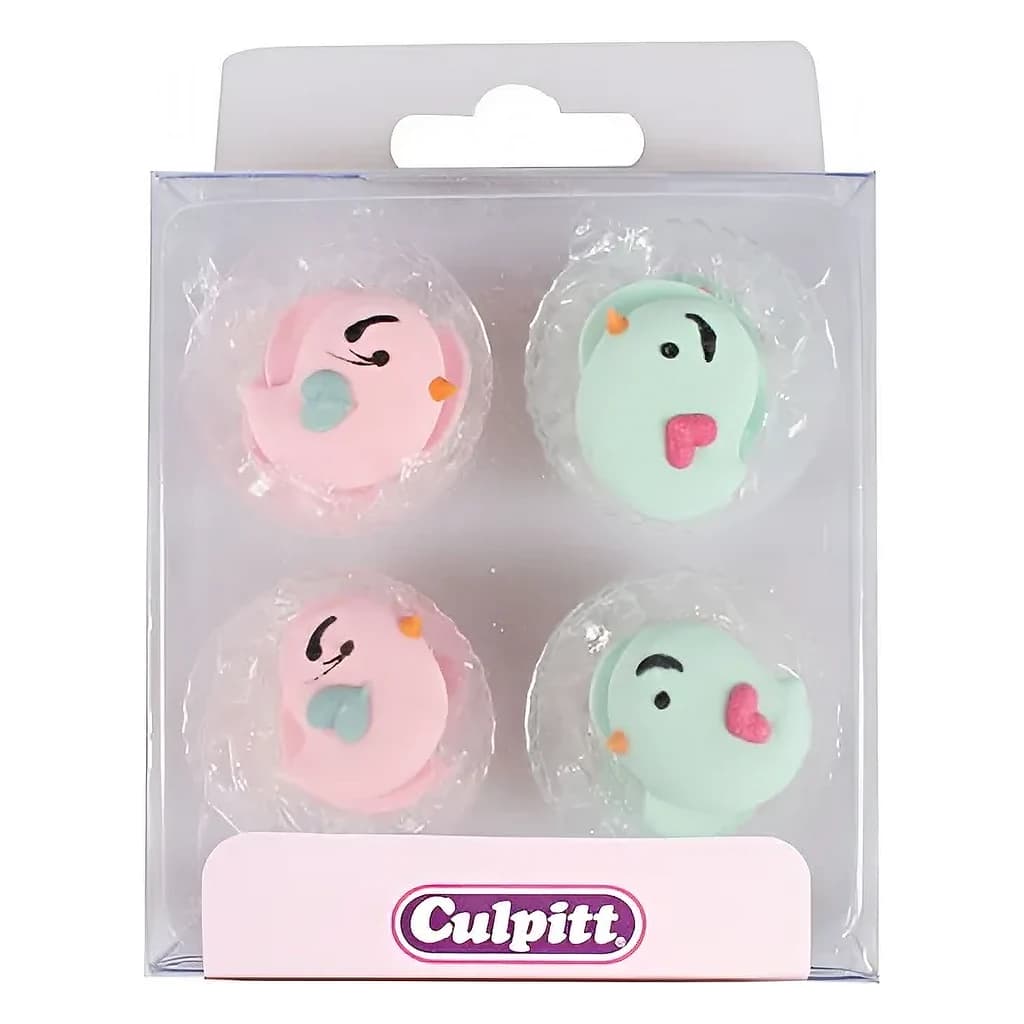 Culpitt Love Birds Sugar Piping Decorations (12 pc)
