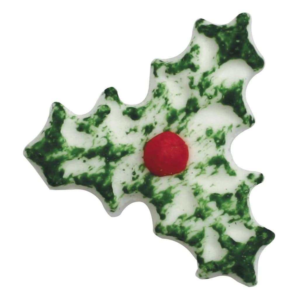 Holly & Berry Sugar Pipings 24 mm