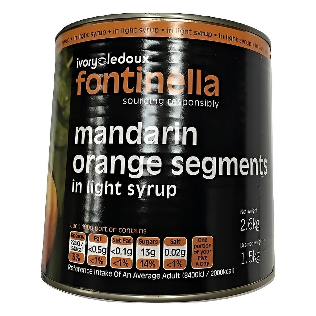 Mandarin Segments in Light Syrup 6 × 2.65 kg