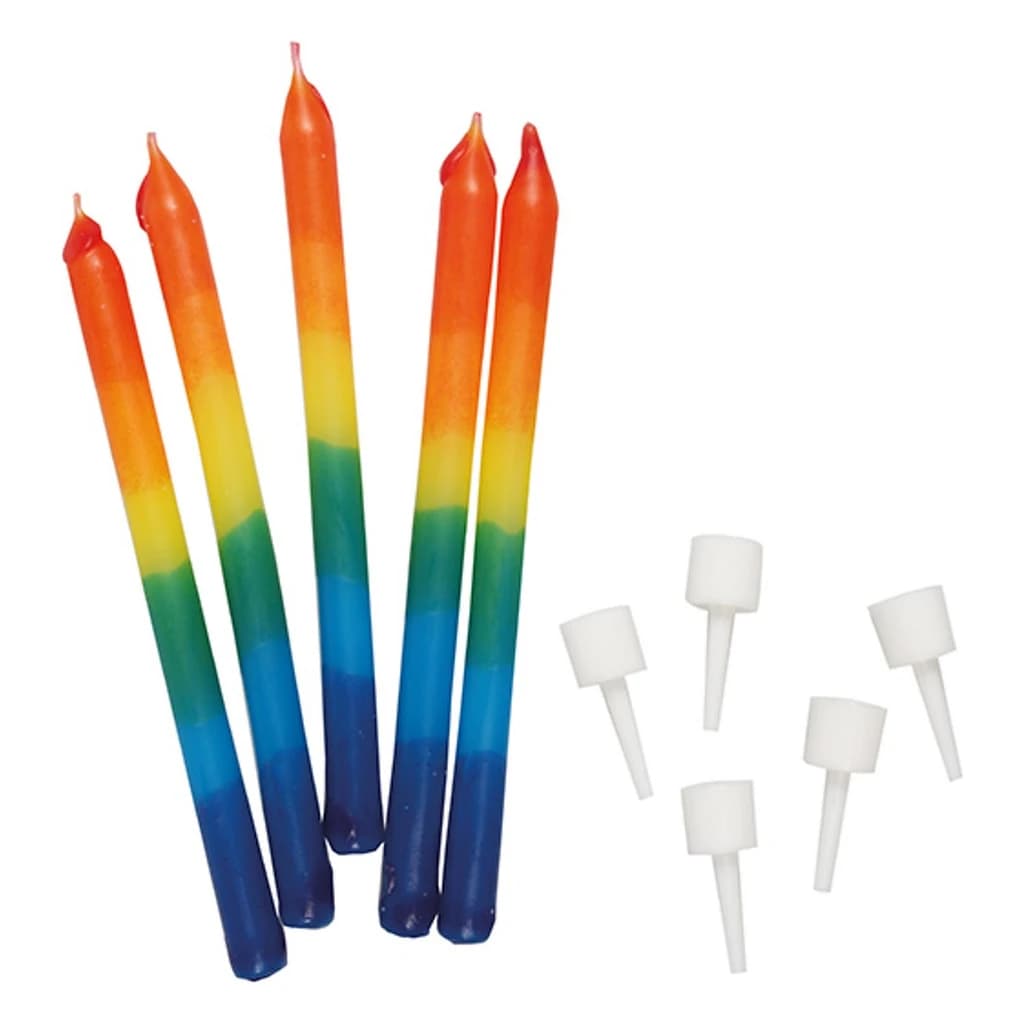 Rainbow Candles 69 mm (12 pc)