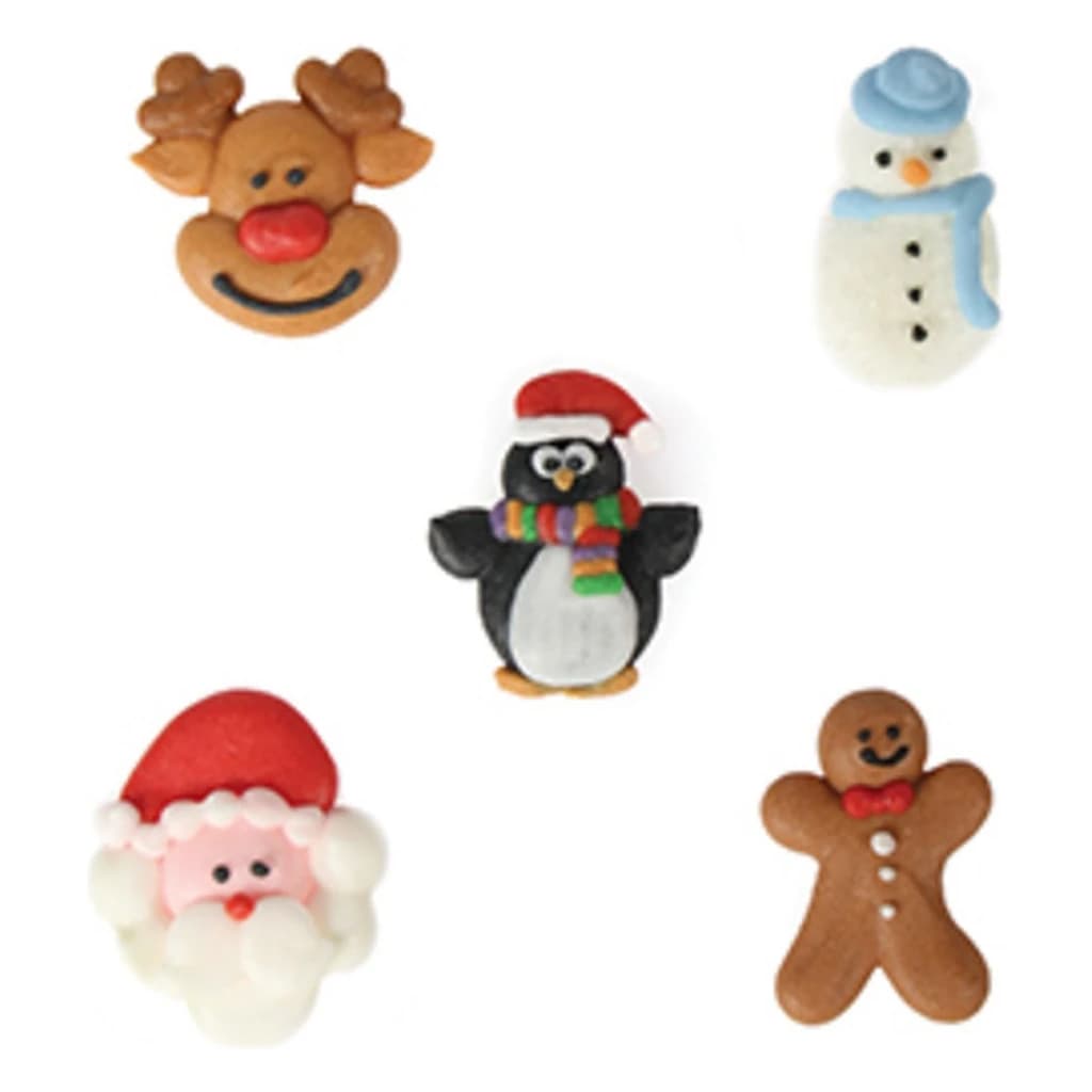 Christmas Friends Sugar Pipings – Bulk Pack of 200