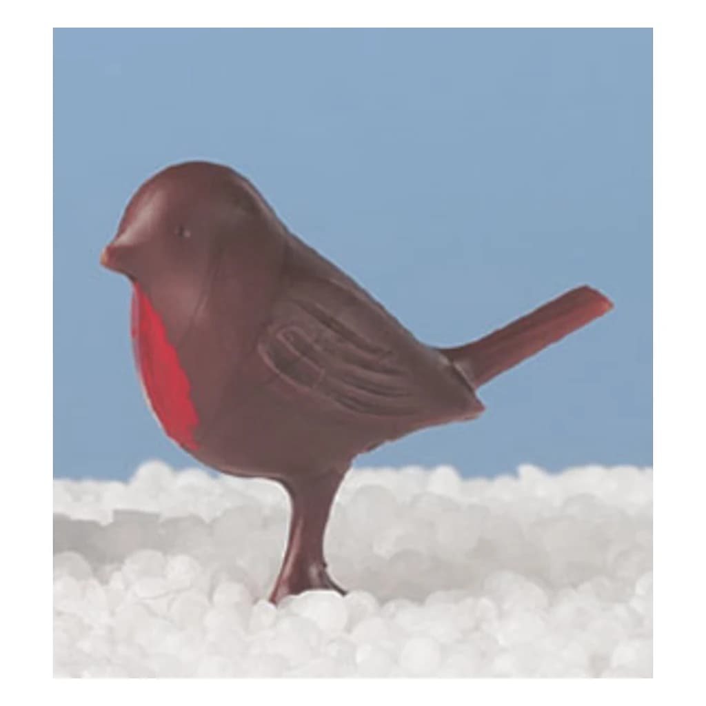 Robin Red Breast Cake Pick, Dark Brown, 25 mm (100 pc)