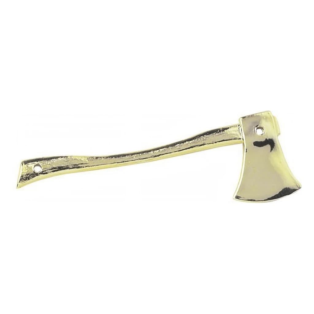 Gold Plastic Axe Cake Pick 76 mm (100 pc)