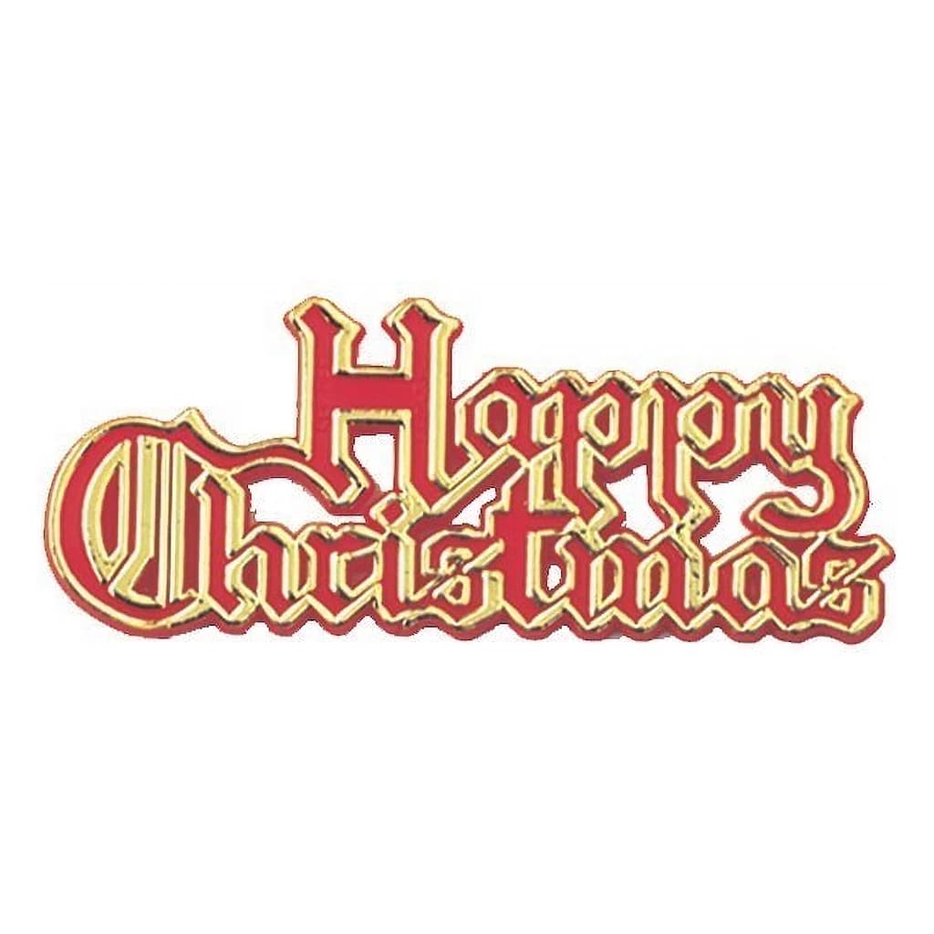 Culpitt Plastic 'Happy Christmas' Motto Red/Gold (100 pc)