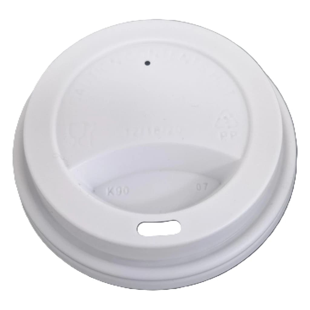 8 oz PP Dome Sip Lids - White, 1000 pc