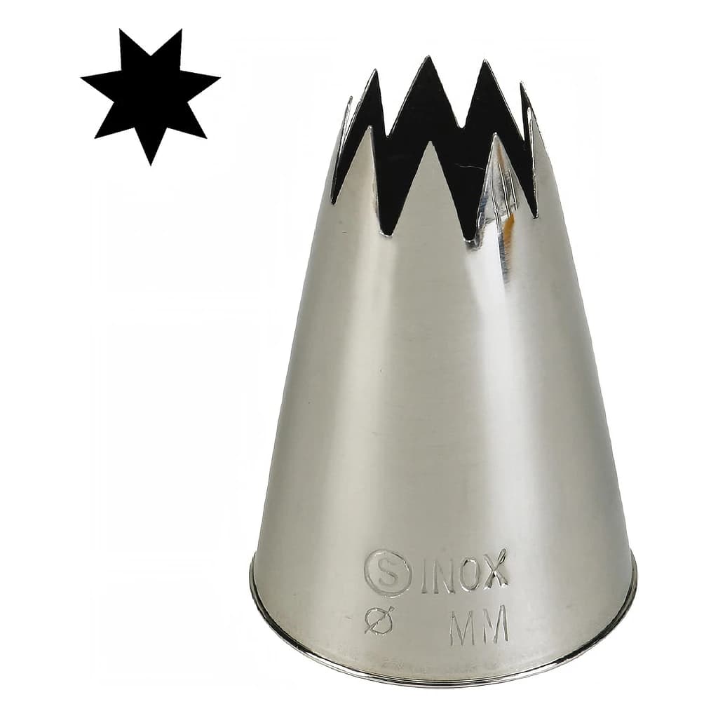 Star Piping Nozzle, One-Piece, 9 mm