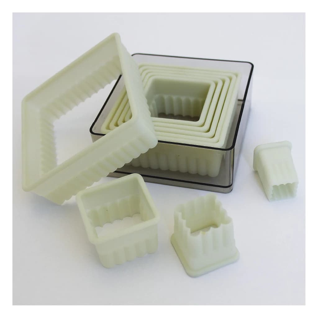 Square Serrated Pastry Cutter Set – 9 Pieces