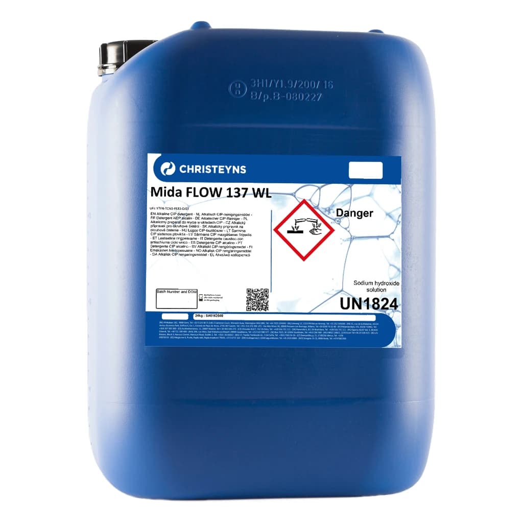 CIP Detergent Christeyns MIDA Flow 137 WL, 25 L