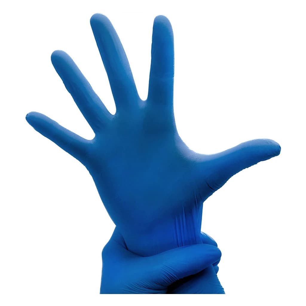 Detectable Blue Nitrile Gloves, Box of 100
